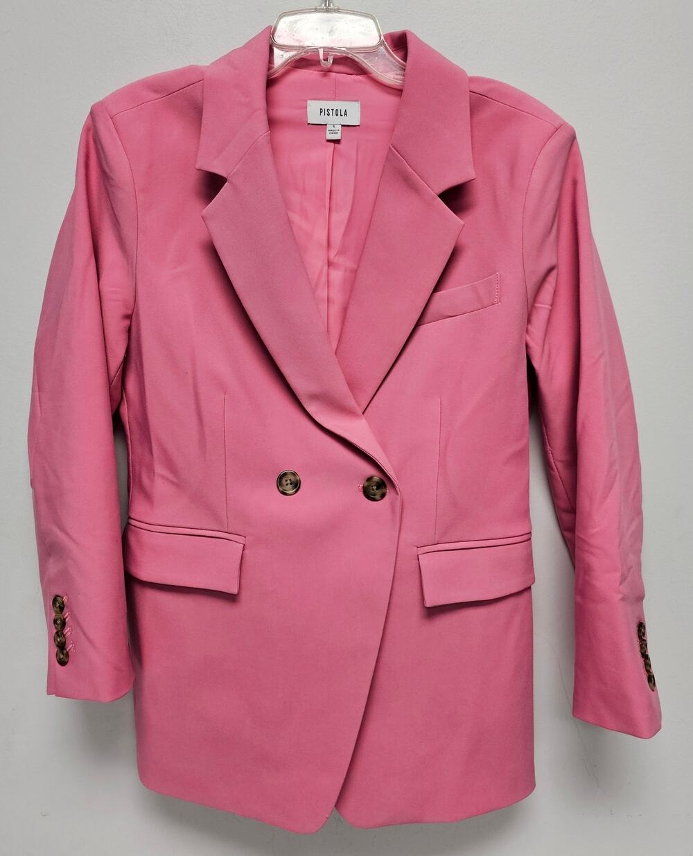 Pistola Cosmos Remy Cutaway Womens Pink Blazer-Size Small